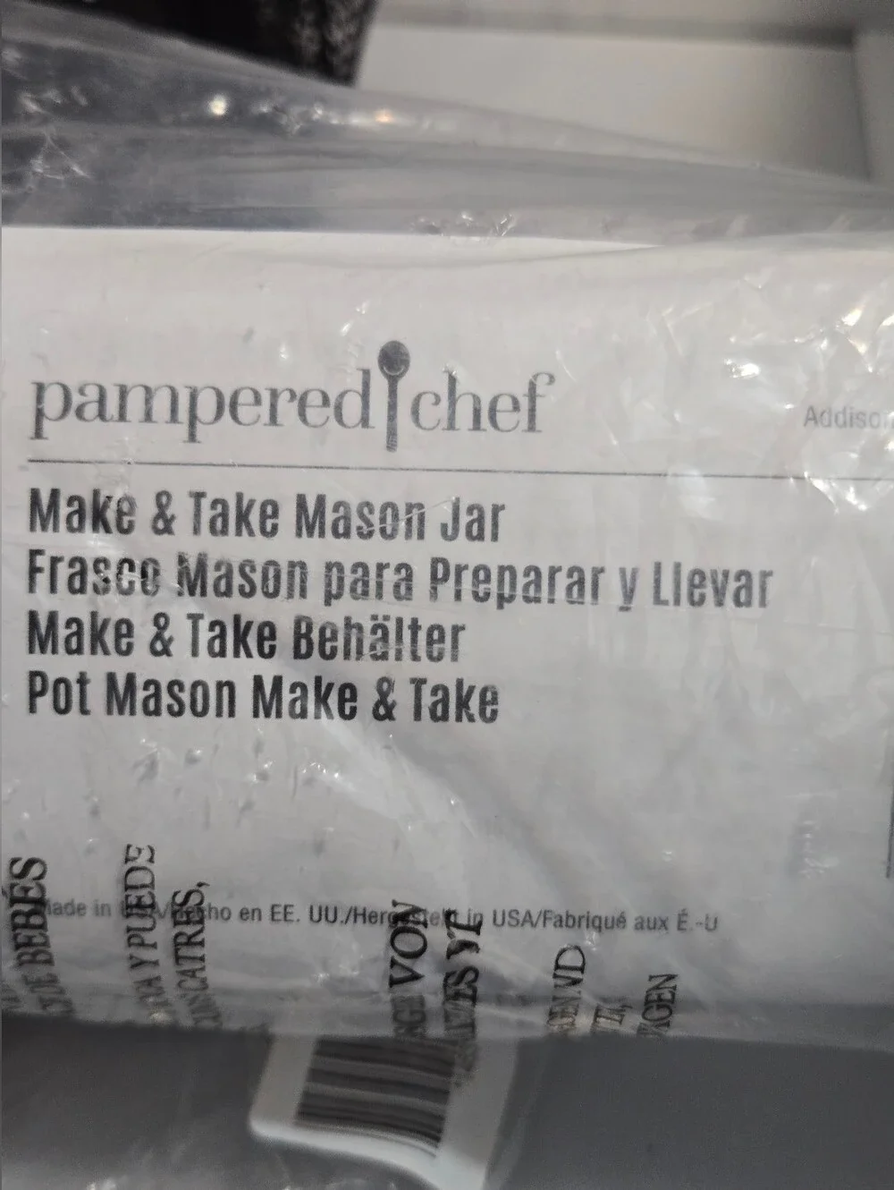 Pampered Chef Make And Take Mason Jar NEW